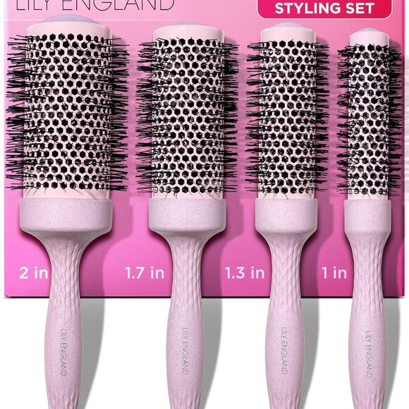Round Blow Dry Brush Set for Women - Perfect for Voluminous Blowouts - Ceramic I